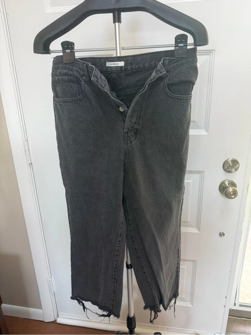 Lane Bryant Black Washed Wide Leg Jeans - Picture 1 of 6